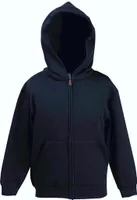 F401K - Fruit of the Loom Kids´ Premium Hooded Sweat Jacket Deep Navy    116