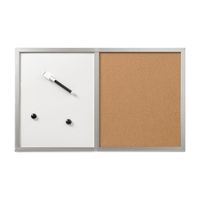 Herlitz Kombi Tafel (B)600 x (H)400 mm Holzrahmen silber