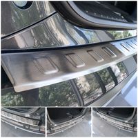 Ladekantenschutz mit Abkantung für Hyundai Tucson 3 Edelstahl ab Baujahr 2021-, Farbe:Silber