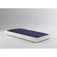 Szuflada do łóżka Vipack Pino do wsunięcia pod spód, powierzchnia do leżenia 90x195 cm - lita sosna lakierowana na biało, wymiary: 196 cm x 19 cm x 94 cm; PIRB9014
