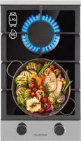 Klarstein Gaskocher 2-Flammig, 4,2 kW Einbau-Gaskocher für Innenbereich, Edelstahl-Gaskocher für Wohnmobil, 2-Flammiger Gaskocher, Moderner Einbau Gasherd, Zwei Brenner Gas Herd