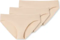 SCHIESSER Damen Slip 3er Pack - Tai-Slip, Baumwolle Stretch, uni Beige (Sand) XL