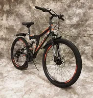 26 Zoll MTB BLACKRIDER VON UMIT Vollgefedert 21-Gang Shimano Kettenschaltung mit Scheibenbremsen  2638-SCHWARZ-ORANGE AB 155 CM KÖRPERGRÖSSE !!!!!!!!!
