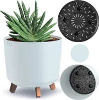 Prosperplast®, Doniczka, DGTL300L-S449, Biały, Doniczka z wkładem Nóżki Wkład