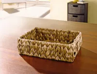 Schale aus Wasserhyazinthe 23x20 cm, Dekoschale, Obstschale