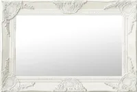vidaXL Wandspiegel im Barock-Stil 60x40 cm Wei?