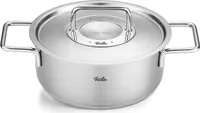 Fissler Pure Collection / Edelstahl-Bratentopf (Ø 20 cm, 2,4L) Töpfe inkl. Glas-Deckel, Innen-Skalierung – Induktion