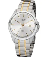 REGENT Uhr - Herrenuhr bicolor mit Datum - F1013