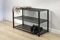Schuhregal Schuhständer Regal Metall-Schuhregal Schuhablage schwarz LOFT 70 cm