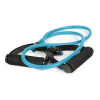 LUXTRI Fitness Expander medium Ø 10 cm, Widerstandsband mit Griffen aus Schaumstoff, Fitnessband für Ganzkörpertraining, Workout, Resistance Band