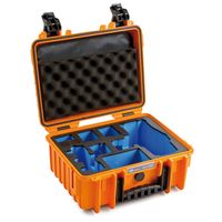 B&W International B&W Copter Case Typ 3000 für  DJI Mavic 2 (Pro/Zoom) V2 11,7 l - Orange Mit Schaumstoffeinsatz