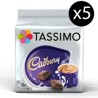 TASSIMO Kapseln Cadbury Hot Chocolate T-Discs 5 x 8 Getränke Kakaokapseln
