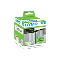 DYMO Lever arch labels, Schwarz, Weiß, 19 cm, 3,8 cm, Papier, Box, 7,8 cm