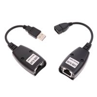 USB 2.0 Extender zu RJ45 über Cat5 / 5e / 6 Verbindung Ethernet Verlängerungskabel