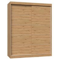 Šatní skříň 160 cm s posuvnými dveřmi RANNO 5 - dub artisan