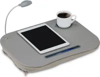 relaxdays Laptopkissen mit Licht grau