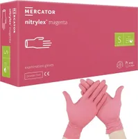 Rękawice nitrylowe 100 szt. S - różowe