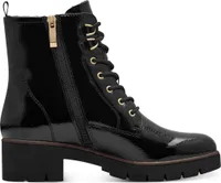 Tamaris Damen Stiefelette Schnürboots Reißverschluss Kurzschaft 1-25297-41, Größe:39 EU, Farbe:Schwarz