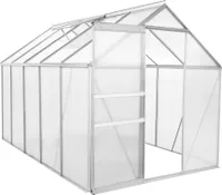 Zelsius Aluminium Gewächshaus, 310 x 190 cm, 6 mm Platten, ca. 5,90 m²