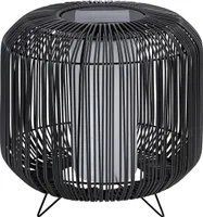 Dehner Solar-Laterne Bari, warmweißes Licht, Ø 30 cm, IP44, Kunststoff/Metall, anthrazit