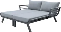 Garden Pleasure Sonnenliege Delia grau Aluminium