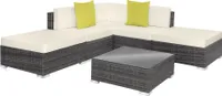 Rattan Lounge Paris mit Aluminiumgestell wetterfest