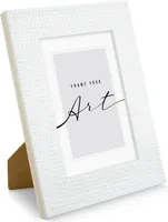 🖼️KNOR®️ Bilderrahmen 10X15 cm Weiß, Bilderrahmen, Fotorahmen, bruchsicheres Acrylglas, Picture Frame, zum Aufhängen & Aufstellen 🎨PAULINA-Kollektion