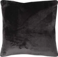 Obliečka na plyšový vankúš "Celina", vo veľkosti "45 x 45cm - Čierna - poťah na vankúš so zipsom