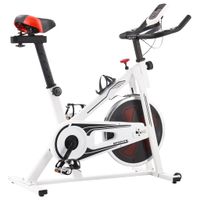Fitnessgeräte - Heimtrainer für das Training,  Bike Indoor, Fitnessbike mit Pulssensoren Weiß und Rot