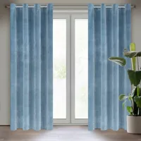Vorhang RIA blau 140x250 cm  Ösen 10