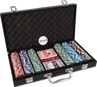 Poker Schwarze Etui für 2 Kartendeck Kunstleder 