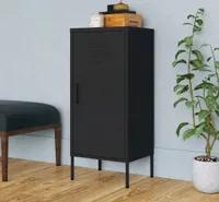 Prolenta Premium - Lagerschrank Schwarz 42,5x35x101,5 cm Stahl