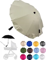 BAMBINIWELT Sonnenschirm für Kinderwagen Ø68cm UV-Schutz50+ Schirm Sonnensegel Sonnenschutz, beige