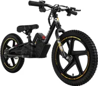 Kinder Balance Bike 16 Zoll | Elektrofahrrad 250 Watt - 21V 5.4Ah - Scheibenbremsen (Schwarz/Gelb)