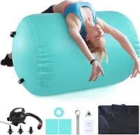 Nafukovací podložka do tělocvičny 80 x 132,5 cm - nafukovací podložka Airtrack fitness mat s pumpou - Tumbling mat, multifunkční domácí fitness podložka - domácí použití / tělocvična / jóga / cheerleading