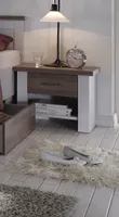 Nachtkonsole Pinie weiss-trüffel Nachtschrank - (4295)