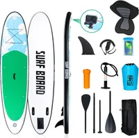 Puluomis SUP Board mit Sitz 320cm, Stand Up Paddle Boards Set, Paddling Paddelboard Surfbrett Aufblasbar, Pumpe Tragetasche und Zubehör, 150kg, Grün