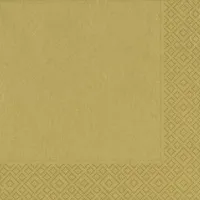 DUNI 105804/ Duni Weihnachts Lunchservietten - 33 x 33 cm, uni gold