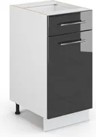 Vicco Küchenunterschrank Fame-Line, 40 cm ohne Arbeitsplatte, Anthrazit Hochglanz/Weiß