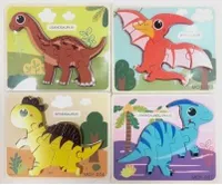 Dřevěné puzzle s dinosaury