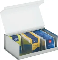 1x Teebox EARL GREY Edelstahl mattiert Aufbewahrung, Frischhaltedose