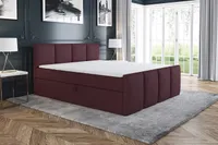 Boxspringbett GRECO 180x200 mit 2 Bettkästen, Bonell-Matratze und Topper. Möbel vom Hersteller- Handarbeit!Bett Komplett-Set mit Matratze,Bettkasten & Kopfteil. Stoff SAVANA. Elegantes Bett mit massives Kopfteil.