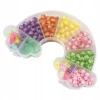 Schmuck-Perlen Set – bunte Fädelperlen für Armbänder & Ketten, DIY Bastelspaß für Kinder