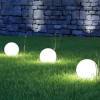 Kynast Garden LED Kugelleuchte Solar Gartenleuchte mit Erdspieß 20cm