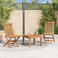 vidaXL Klappbare Gartenstühle 2 Stk. Massivholz Teak