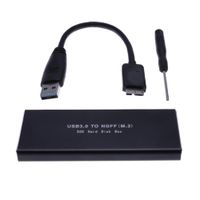 M.2 ngff zu USB 3.0 SSD SATA HDD externe Gehäusekoffer -Adapter Aluminiumbox