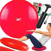 Červený sedací míč, ergonomický balanční polštář, vzduchový polštář s pumpou od Medi Sleep