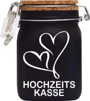 Spardose Geld Geschenk Ideen Hochzeits Kasse Schwarz Größe L 1 Liter