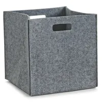 Zeller Korb, eckig, Filz, grau 32x32x32