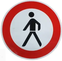 ORIGINAL Verkehrszeichen VERBOT FÜR FUßGÄNGER Nr. 259  nach StVO nach RAL-Gütebedingungen Verkehrsschild Verbotsschild Strassenschild Verkehrszeichen Straßenzeichen Verbotschild Schild für Fußgänger